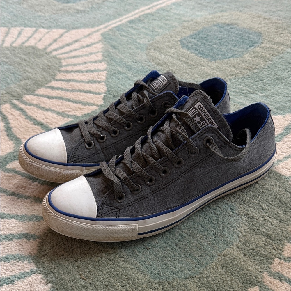 Converse Men's Dark Gray and Blue Sneakers